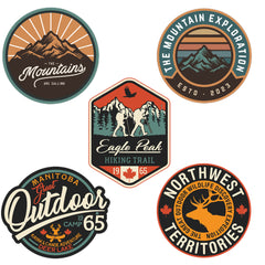 LazyChunks New Mountain,Traveling,Camping,Outdoor Living Patches | New Clothing Accessories for Enhance The beauty of T-Shirt,Jacket,Bags,caps etc.