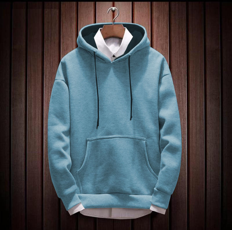 LAZYCHUNKS Men's Cotton Full Sleeve Hooded Neck Sweatshirt Stylish Jacket