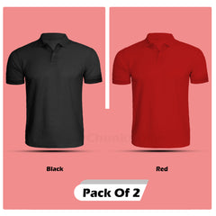 Polo Tshirt Combo (Pack Of 2) By Lazychunks (All Colors)