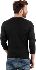 Cotton Full Sleeve Henley Neck Combo T-Shirt, (Pack of 5) T Shirt For Man by LAZYCHUNKS.