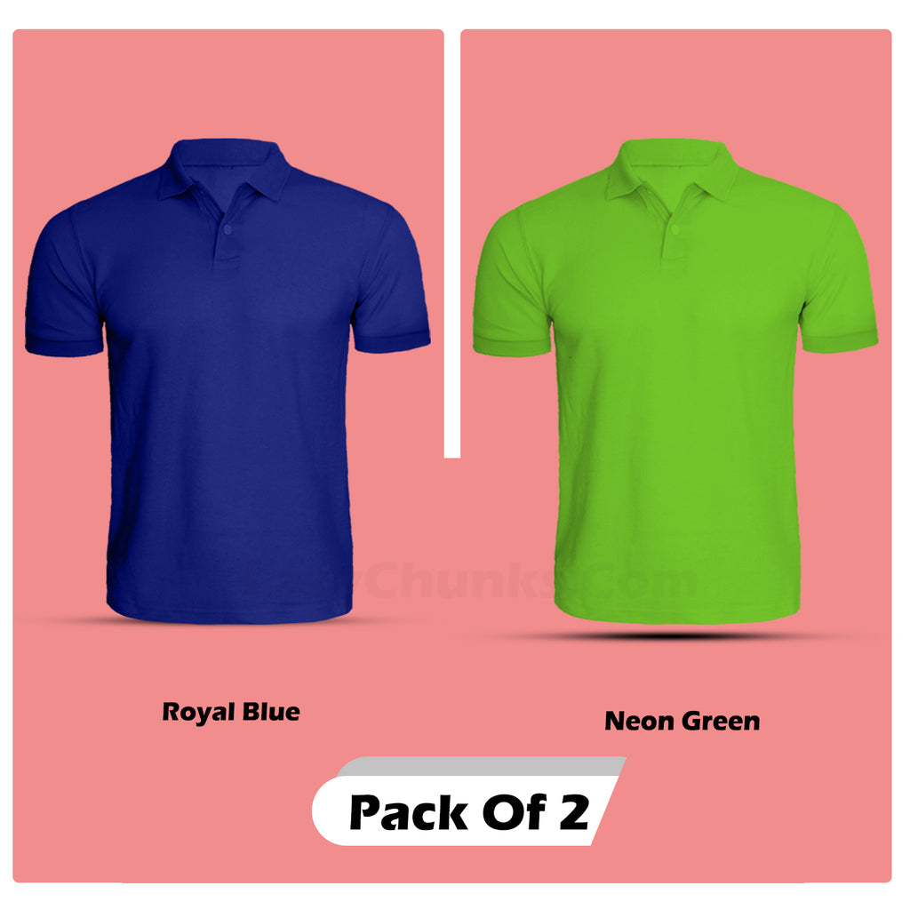 Polo Tshirt Combo (Pack Of 2) By Lazychunks (All Colors)