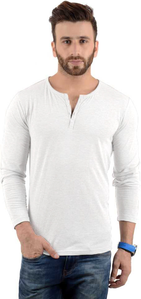 Cotton Full Sleeve Henley Neck Combo T-Shirt, (Pack of 5) T Shirt For Man by LAZYCHUNKS.