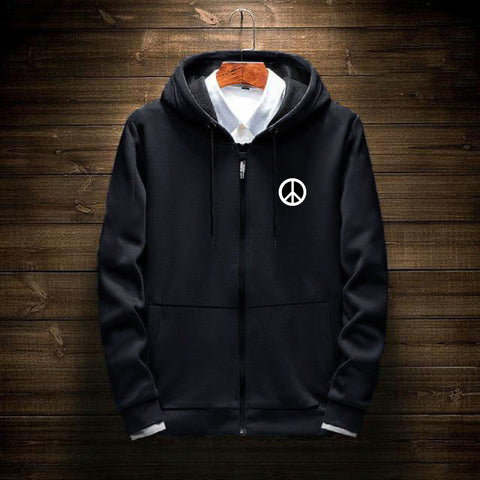 Black Hoodie Sweatshirt Jacket for Men