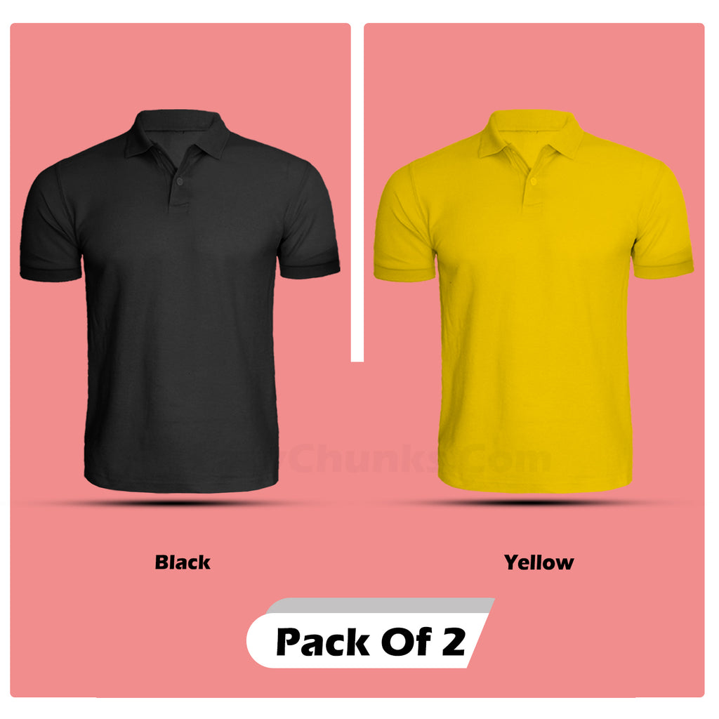 Polo Tshirt Combo (Pack Of 2) By Lazychunks (All Colors)